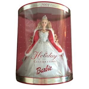 2001 Vintage Holiday Celebrations Barbie Doll Special Edition Blond New in Box